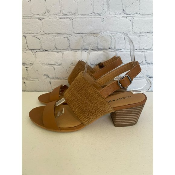 Lucky Brand Shoes - Lucky Brand Gewel Sandals Women's size 6.5 Brown leather strappy buckle